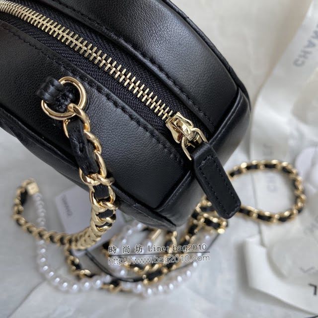 Chanel女包 香奈兒專櫃最新款小圓餅珍珠包 Chanel圓形斜挎女包 AP0888  djc4135